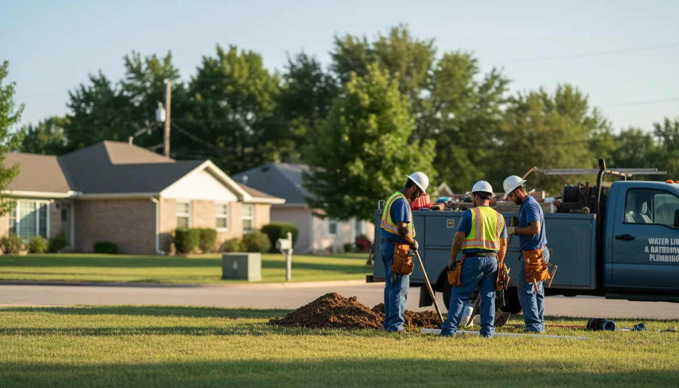 Residential water line and bathroom plumbing service in Udall, KS